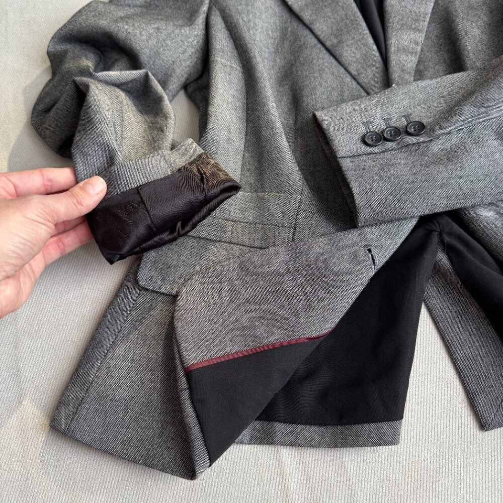 Charcoal Gray Classic Blazer Jacket 2P - Picture 12 of 16